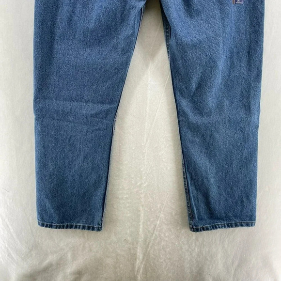 George Jeans Men's Sz 36x30 Blue Denim Regular Fit Straight Leg High Rise Button - Picture 8 of 11